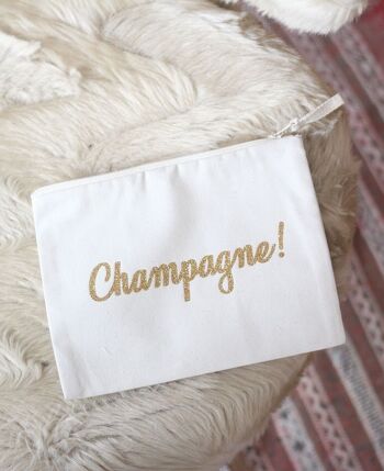 Pochette femme Champagne (effet Paillettes) - Cadeau Fête des Mères 1