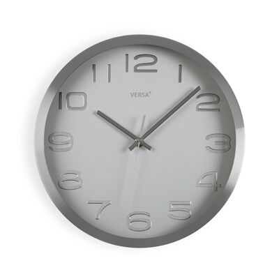 WHITE ALUMINUM CLOCK 30CM 20550182