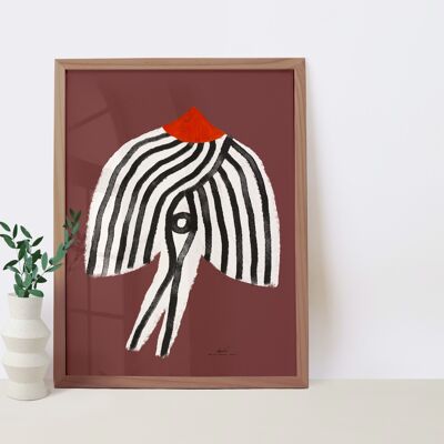 25 Wandposter „Spechtvogel“, Format A4/A3, minimalistisch und farbenfroh illustriert