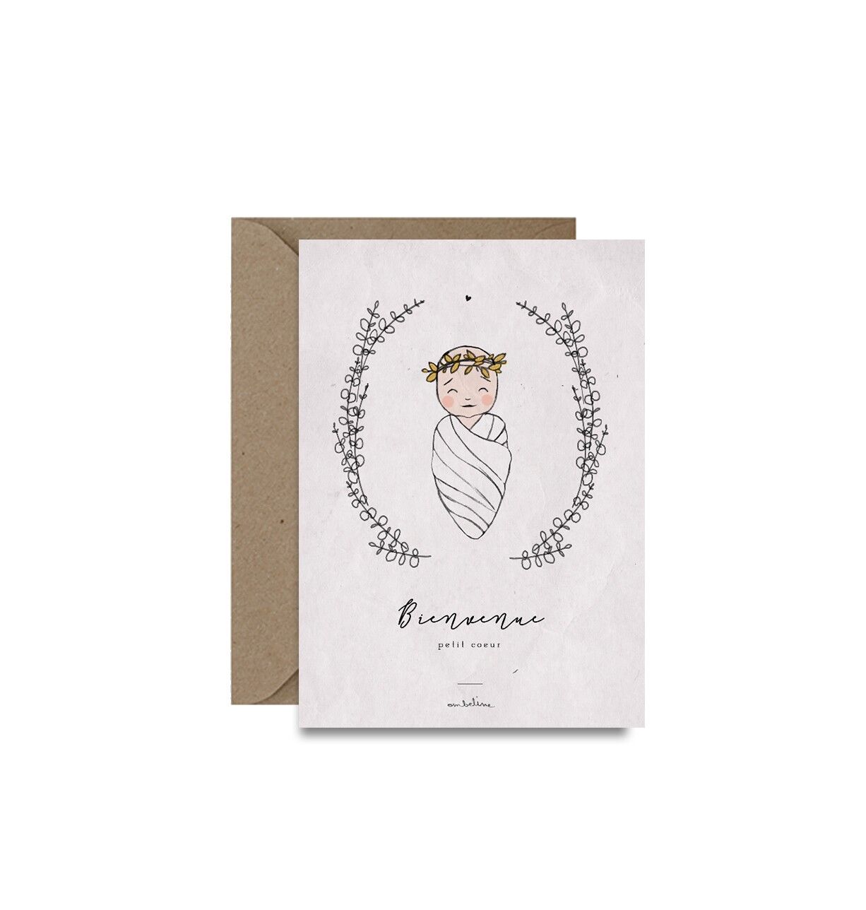 Tarjeta de nacimiento - "Bienvenido corazoncito"