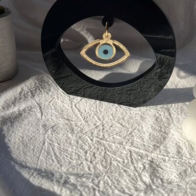 Handmade Evil Eye Plexiglass Ornament, Protection Ornament, Large Evil Eye Home Decor Ornament, Good Luck Ornament, Made in Greece.