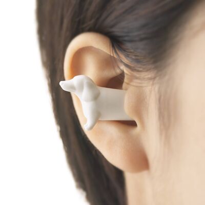 MIMI PET WHITE - dachshund earplugs - GIFT - japan