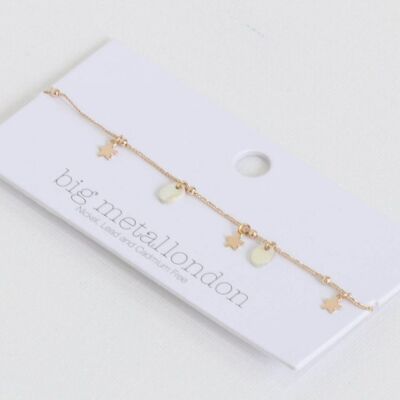 Emilia Star Charm Shell Delicate Anklet 2123