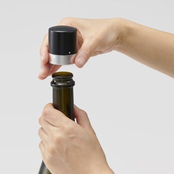 SPARKLING CAP argenté - bouchon de vin pétillant, vin à bulles - caviste 2