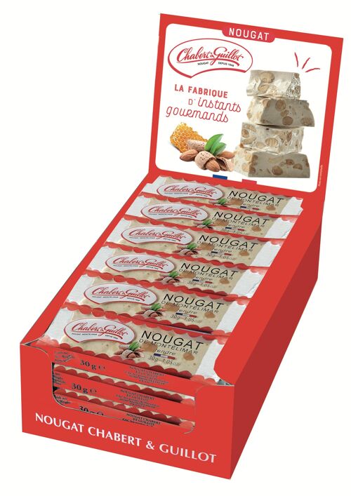 Nougat de Montélimar en présentoir 24 barres 30G