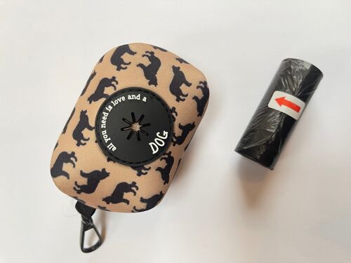 Border Collie Personalised Poo Bag Dispenser Soft Touch Neoprene with FREE Poo Bags