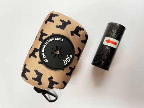Schnauzer Personalised Poo Bag Dispenser Soft Touch Neoprene with FREE Poo Bags
