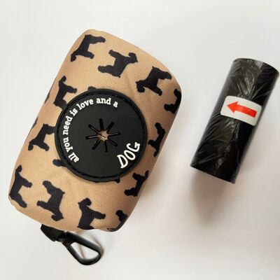 Schnauzer Personalised Poo Bag Dispenser Soft Touch Neoprene with FREE Poo Bags