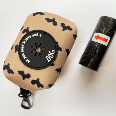 Shih Tzu Personalised Poo Bag Dispenser Soft Touch Neoprene with FREE Poo Bags