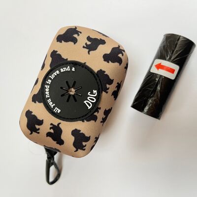 Springer Spaniel Personalised Poo Bag Dispenser Soft Touch Neoprene with FREE Poo Bags