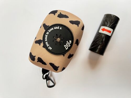 Sprocker Personalised Poo Bag Dispenser Soft Touch Neoprene with FREE Poo Bags
