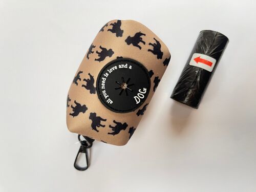 Staffy Personalised Poo Bag Dispenser Soft Touch Neoprene with FREE Poo Bags