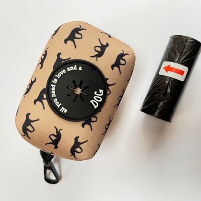 Whippet Dispensador de bolsas para caca personalizado de neopreno suave al tacto con bolsas para caca GRATIS