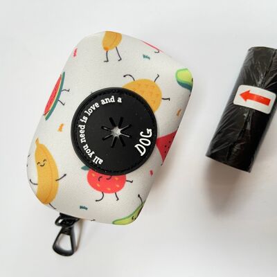 Dispensador de bolsas para caca personalizado de piña de neopreno suave al tacto con bolsas para caca GRATIS