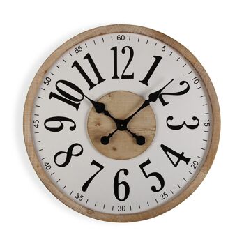 HORLOGE MURALE EN BOIS 60 CM 21110299 1