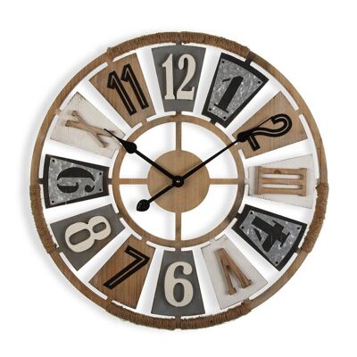 RELOJ PARED MADERA 60 CM 21110300