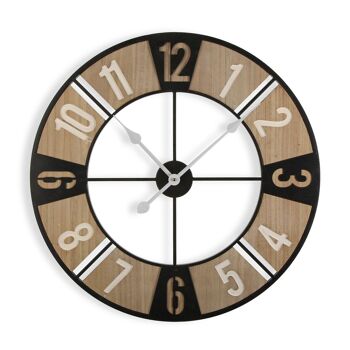 HORLOGE MURALE EN BOIS 60 CM 21110301 1