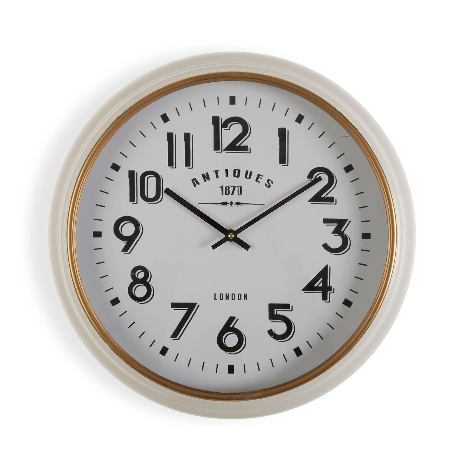 OROLOGIO DA PARETE IN METALLO BIANCO DORA 21110305