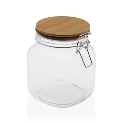 GLASS JAR/BAMBOO LID 1000 21250020