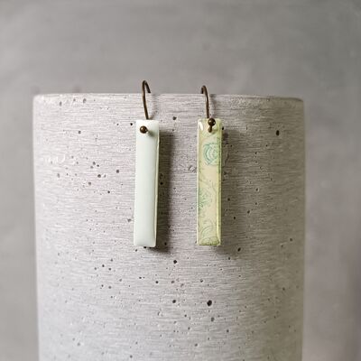 Pendientes reversibles Talcy – estampado de flores 0727