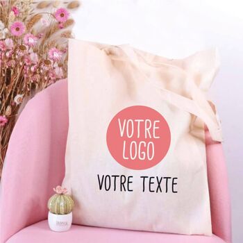 Grand tote bag personnalisé avec votre logo 2