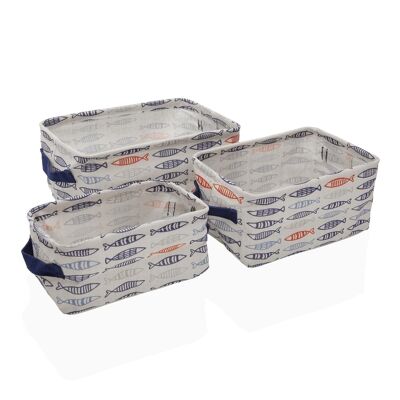 SET 3 PANIERS RECT. POISSON 22000274