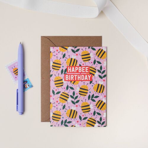 Hapbee Birthday Card Bee Birthday Card for Kids