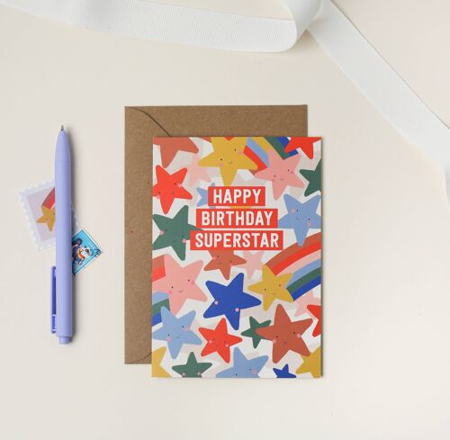 Superstar Birthday Card  Birthday Card for Kids