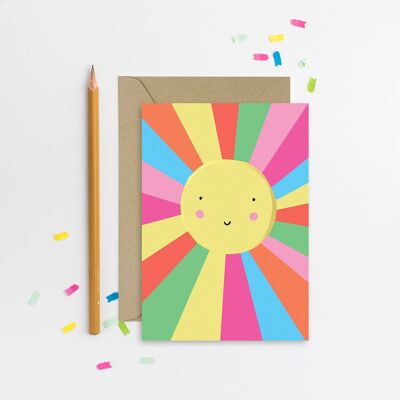 Sonnenschein-Glückwunsch-Tageskarte