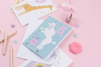 Carte d'anniversaire pour enfant rose 1 an Carte d'anniversaire pour enfant 4