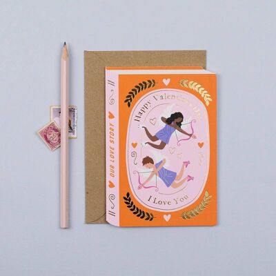 Fairytale Cupid Card  Valentine's Day Card Love Card
