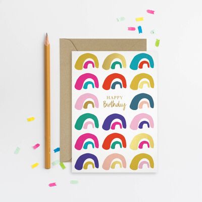 Regenbogen-Geburtstagskarte Luxus-Geburtstagskarte Stolz