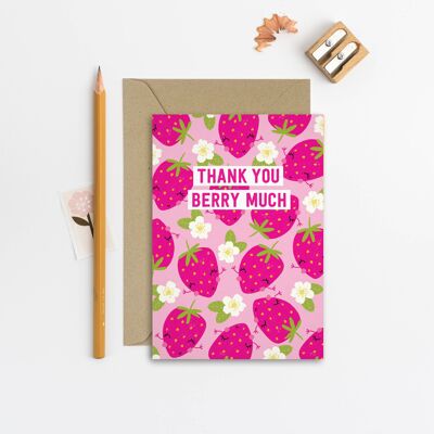 Thank You Berry Much Card  Thank You Card