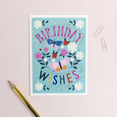 Tarjeta de deseos de cumpleaños Tarjeta de cumpleaños femenina Tarjetas para ella