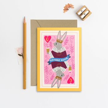 Bunny Queen Birthday Card Carte d'anniversaire pour enfants 1