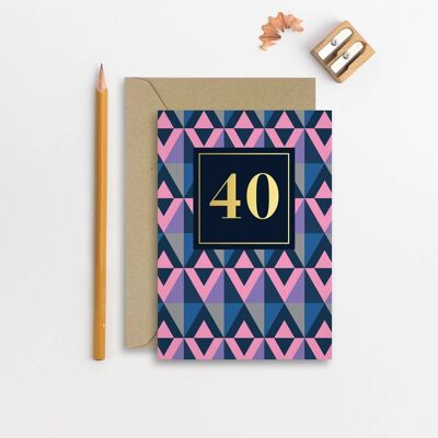 Alter 40 weibliche Geburtstagskarte Geburtstagskarte für sie