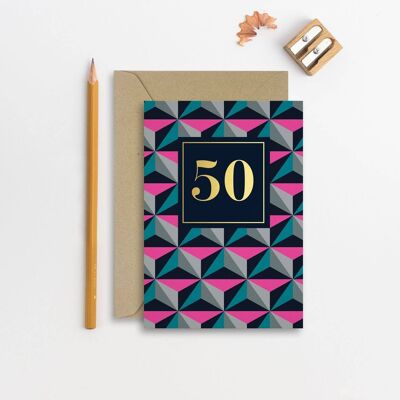 Alter 50 weibliche Geburtstagskarte Geburtstagskarte für sie