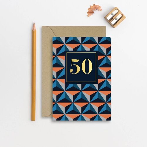 Age 50 Male Birthday Card  Birthday Card for Him