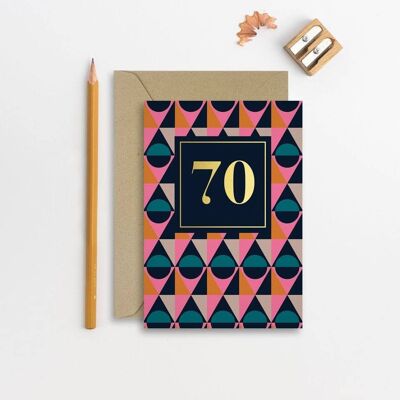 Alter 70 weibliche Geburtstagskarte Geburtstagskarte für sie