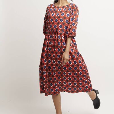 Robe longue oversize motif floral Twiggy