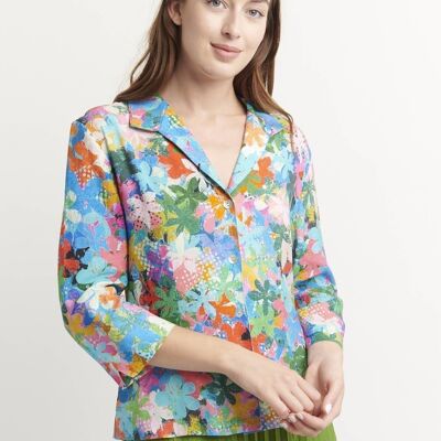 Veste légère motif floral Pop