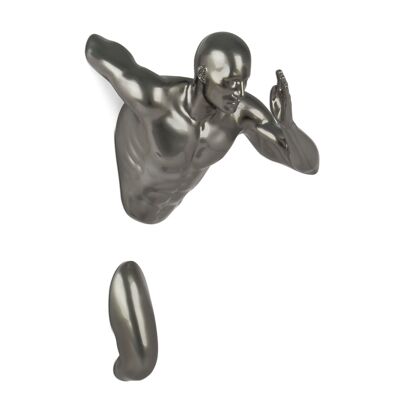 ADM - Resin sculpture 'Large Man Runner' - Anthracite color - 50 x 28 x 25 cm