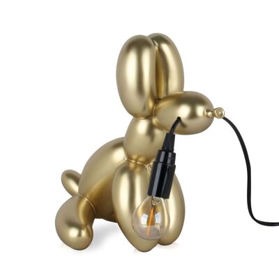 ADM - Lampada 'Cane palloncino seduto' - Colore Oro - 29 x 27 x 18 cm