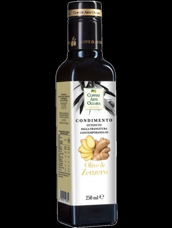 Condimento Olive & Zenzero - huile allo zenzero - Carton de 6 bouteilles de 250 ml