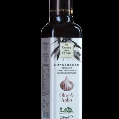 Condimento Olive & Aglio - Olio all'aglio - cartone da 6 bottiglie da 250 ml