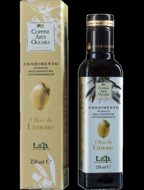 Condimento Olive & Limone - Olio al limone - confezione da 6 bottiglie da 250 ml