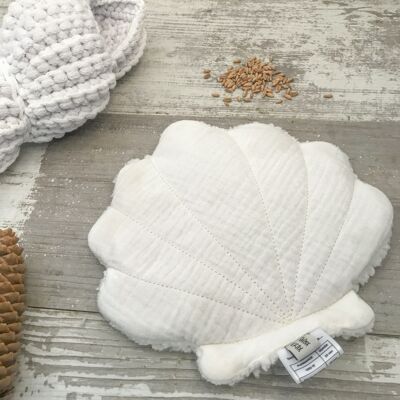 Dry hot water bottle - COQUILLAGE - ecru