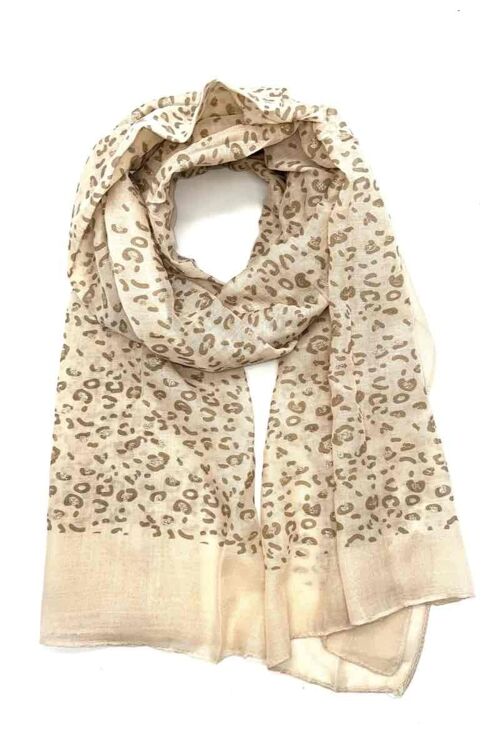 Foulards fin motifs leopard