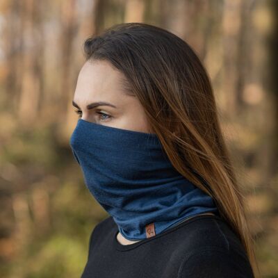 Women's Merino Wool Neck Gaiter Denim