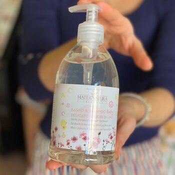 BÉBÉ Shampoing & lavant doux aux fleurs de lin 2